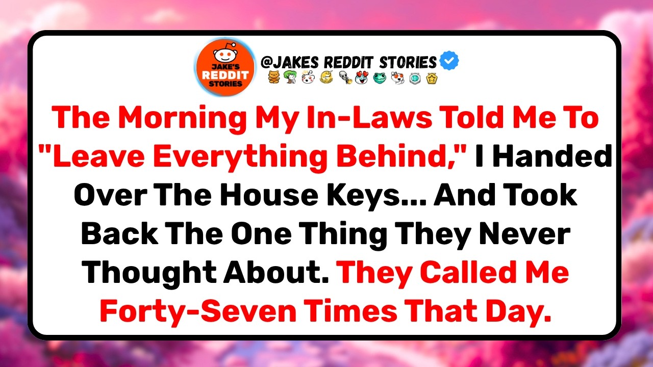 The morning my in-laws told me to leave everything behind, I handed over the house keys and took back the one thing they never thought about. They called me forty-seven times that day. "You took...