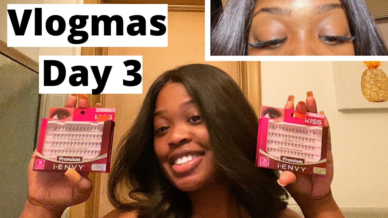 VLOGMAS DAY 3: DIY HOW TO APPLY NATURAL INDIVIDUAL LASHES AND NAIL DAY ...