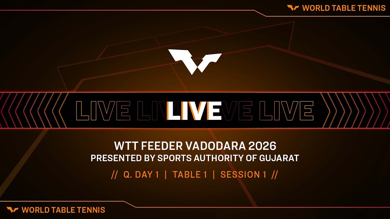 LIVE! | T1 | Q Day 1 | WTT Feeder Vadodara 2026 Pres. by Sports Authority of Gujarat | Session 1