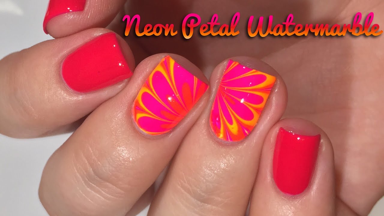 Neon Petal Watermarble