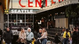 [4k] SEATTLE Pike Place Market : Walking the City and Market - Virtual Tour - USA Travel Video
