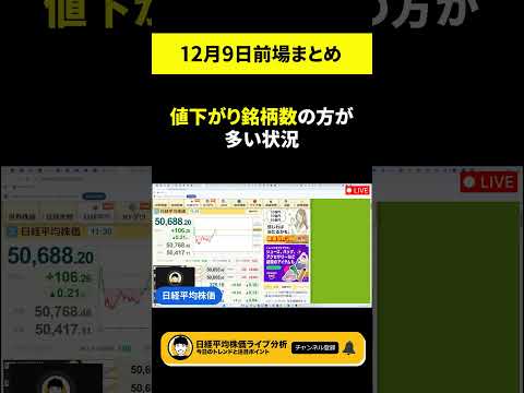【緊急LIVE】日経平均「5万700円攻防」前場”超”急反発の正体は？このあと上か下か徹底分析！　#日経平均 #日経225