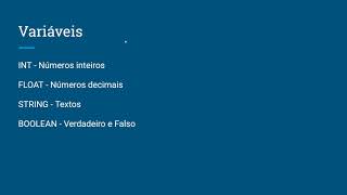 Aula 2 - Variáveis e métodos com Java!