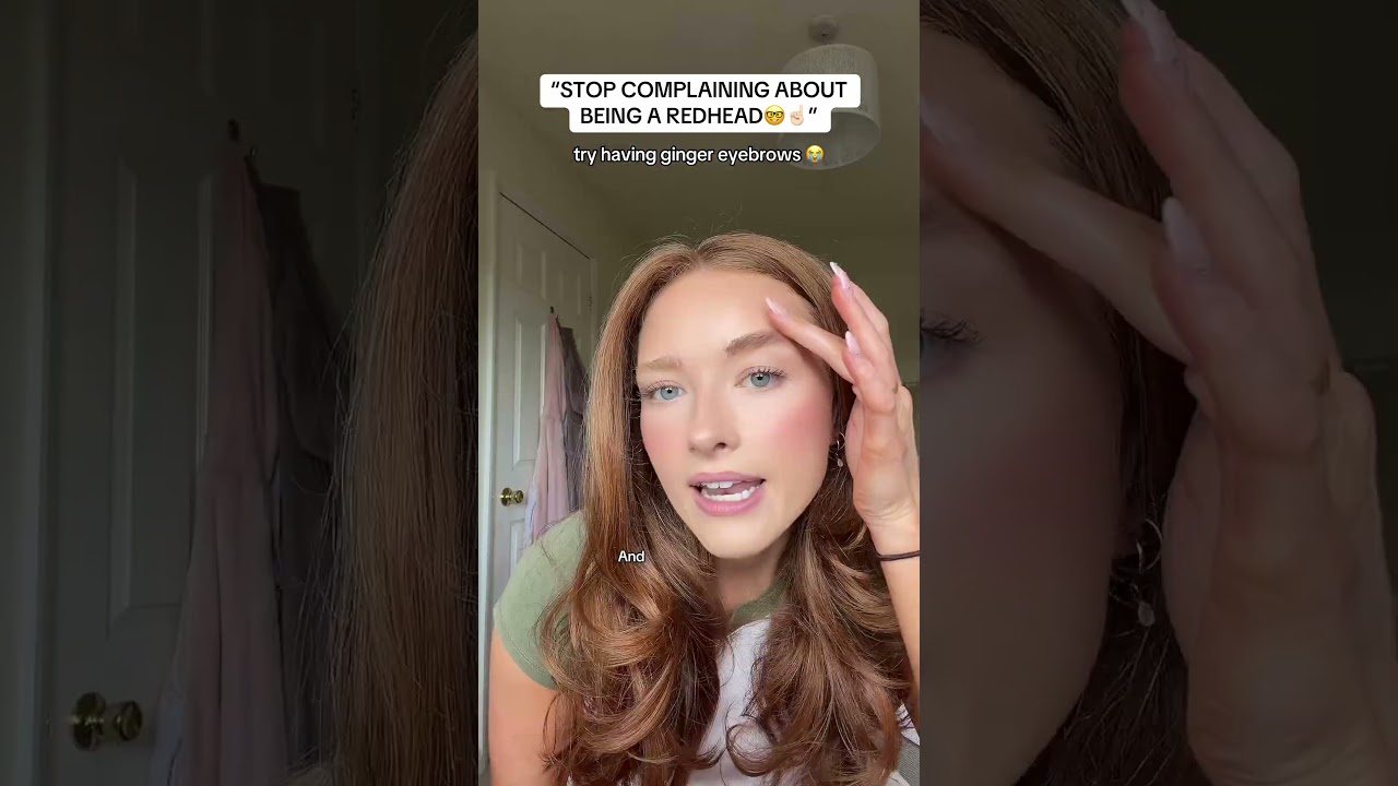 “STOP COMPLAINING ABOUT BEING A REDHEAD☝🏻🤓” Try having ginger eyebrows. #fyp #ginger #redhead