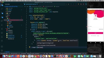 Flutter APIs y contenido adaptable - 19 (Consumiendo la ruta de registro)