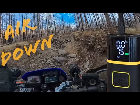 Airing Down the Tires on the Yamaha TW200 to Test the Difference | Using an AUXITO Tire Inflator