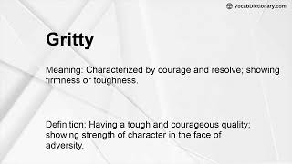 Gritty Meaning