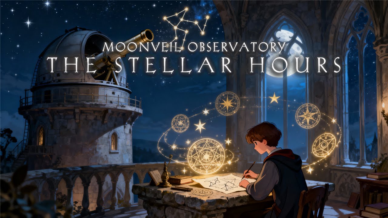 🌙 Fantasy Study Music Under the Stars | Magical Night Music for Reading & Focus