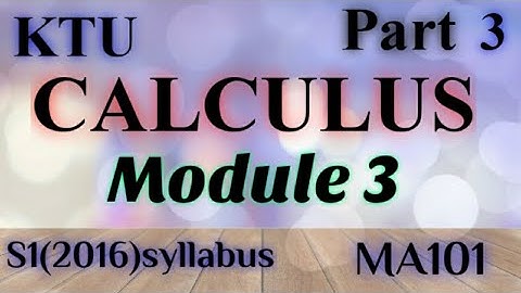 Vector Valued Functions-Directional Derivative|Module 3 |CALCULUS|MA101|S1|KTU Maths|BTech  Part3