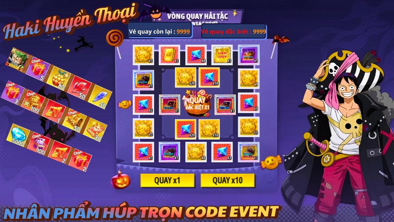 HAKI HUYỀN THOẠI | NẠP 10M CHƠI EVENT VÒNG QUAY HẢI TẶC 》 REVIEW CHI TIẾT QUÀ VÀ CÁCH CHƠI 