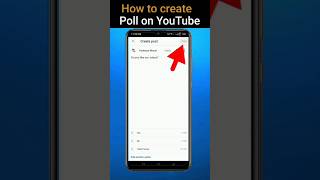 How to create poll in YouTube #shorts #youtube #tutorial