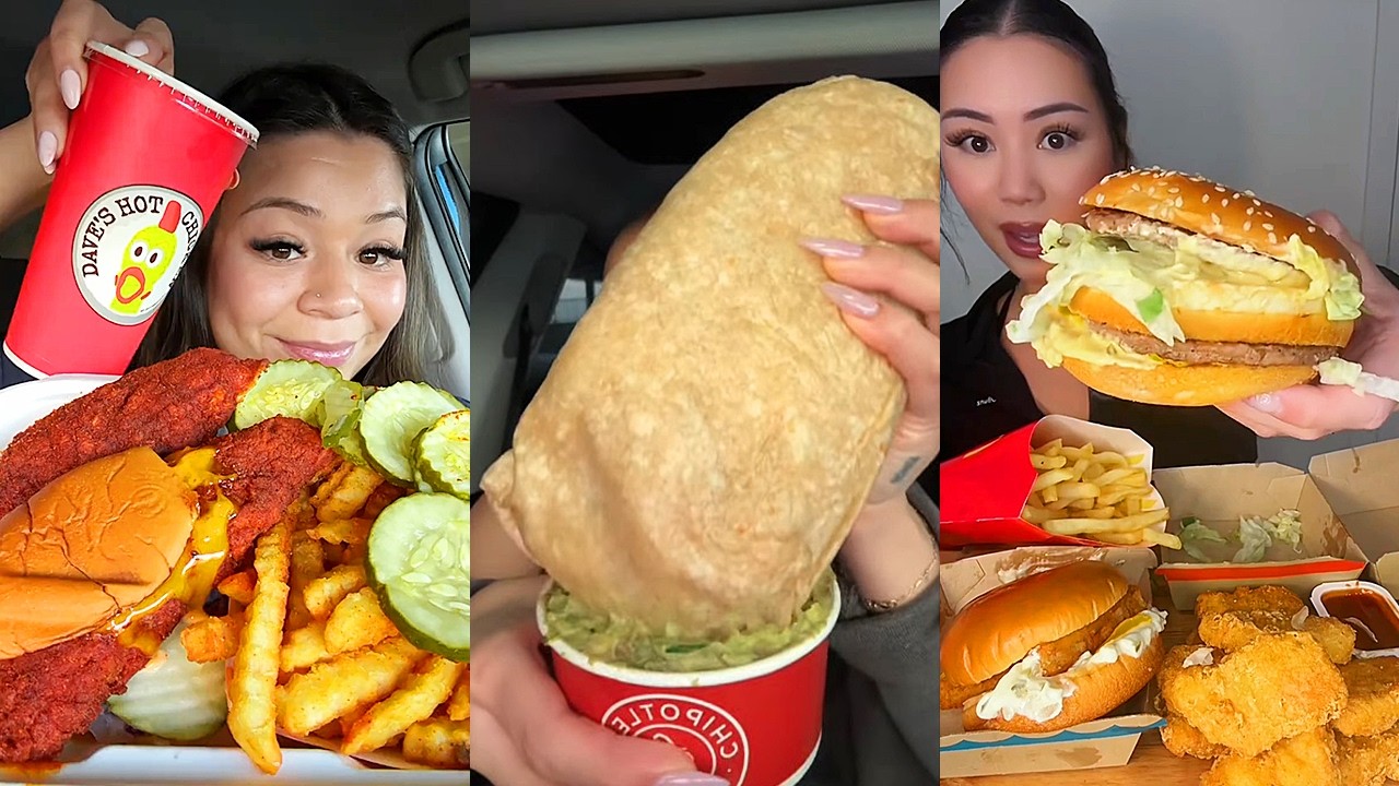 Asmr EATING 🍔| 114 |   2 KG BURGER, chipotle tacos🌮, wingstop, Raising Cane's, Jollibee🍗 and more!