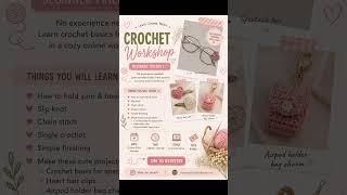 🎀 Beginner Crochet Workshop | Learn Cute Crochet Bows & Accessories Online 🧶✨#fyp#viral#trending#yt