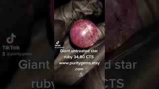 Celebrity Giant untreated star ruby cabochon 34.80 CTS www.puritygems.etsy.com Net Worth