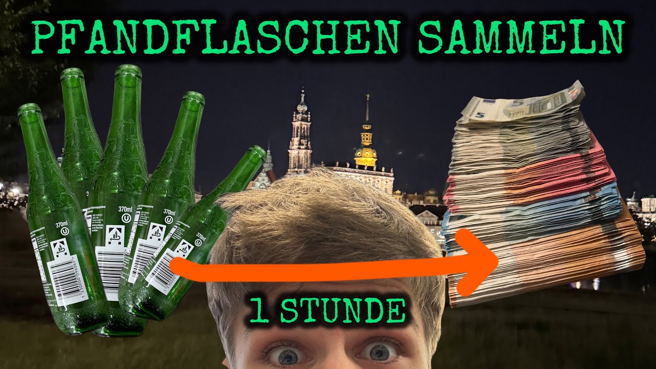 WAS GEHT DA AB? 😳 1 Stunde lang Pfandflaschen sammeln! 🤑