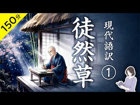 【睡眠導入・眠くなる朗読】古典・日本三大随筆『徒然草①』序〜第45段／佐藤春夫：現代語訳◆よりよく美しく生きるとは◆／ASMR／Japanese Reading ／