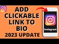 Add a clickable link in your instagram bio  2023 update