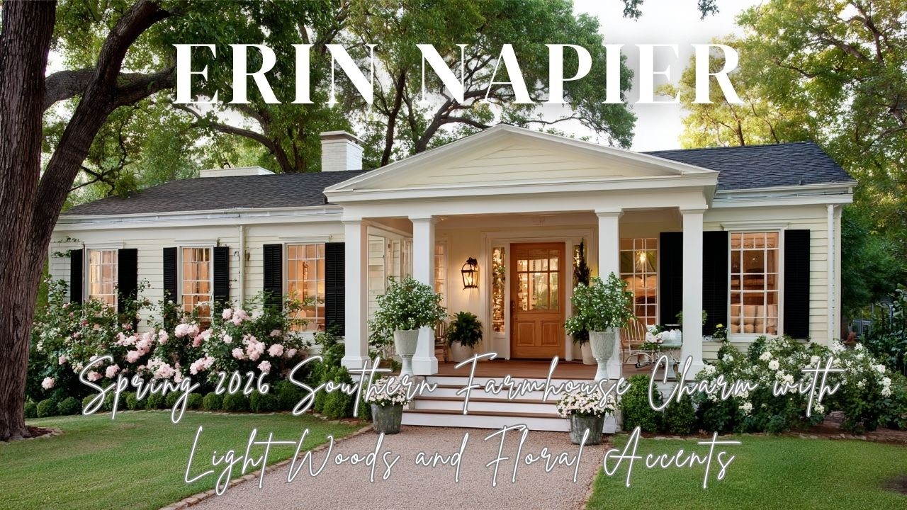 Коллекция Эрин Нэпьер Весна 2026: Очарование южного фермерского дома со светлыми древесными и цве...