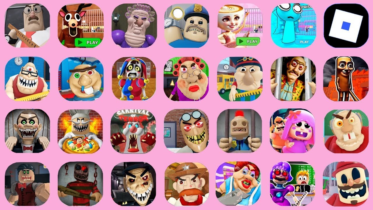 Roblox: GREAT SCHOOL BREAKOUT!, 99 NIGHTS IN FOREST PRISON, GRUMPY GRAN!, ALIEN BARRY'S PRISON..