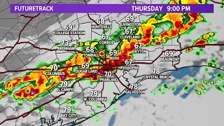 LIVE: Radar of strong storms passing through Houston