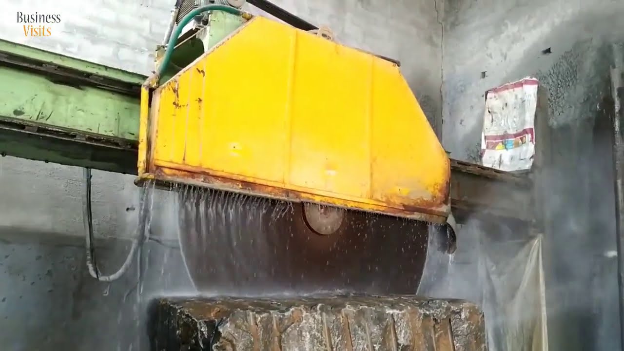 How the big stones are cut into many pieces Stone Block Cutter