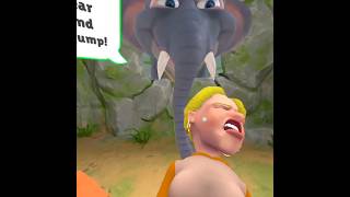 hit her with your trunk - I am monkey VR #funny #vr #monkey #elephant