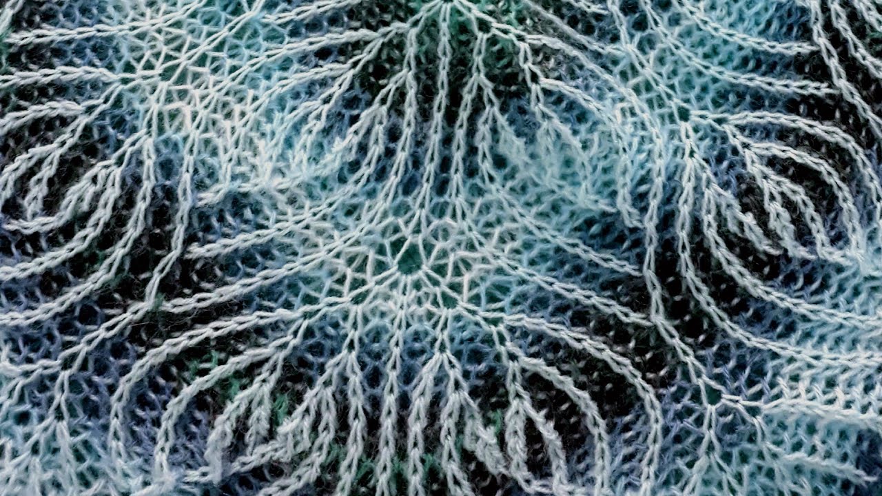 ✅(3) selanik örgü. selanik örgü üçgen şal sonunda kesme nasıl yapılır.. 2 color brioche knitting