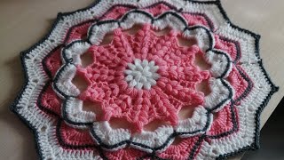 картинка: Нежнейшая круглая салфетка /крючком /подробный мастер класс.