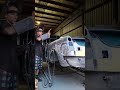 MGB restoration. Welding up stainless moulding holes on quarter panel.