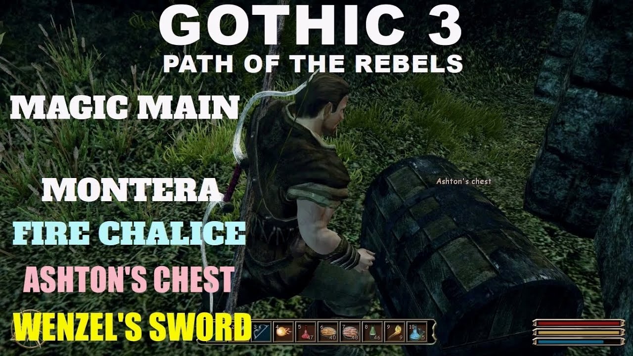 GOTHIC 3 PATH OF THE REBELS MAGIC MAIN MONTERA FIRE CHALICE ASHTON'S