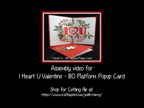 I Love You 180 Degree Platform Card