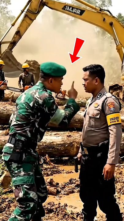 TNI vs Polisi Yang Di Duga Sebagai Bekingan Penebangan Liar #viralshorts #shorts