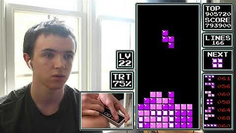 NES Tetris - 1,145,380 on Level 19 Start