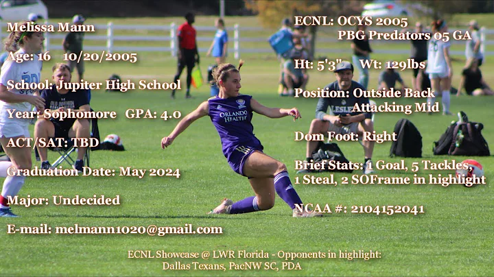 Melissa Mann 2024 Graduate Highlight Video