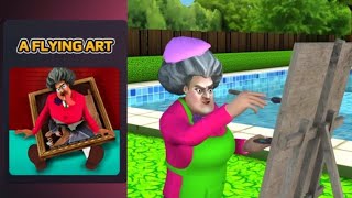Scary Teacher 3D | miss T Flying Painting Art Gameplay Walkthrough (iOS Android) #technogaming screenshot 5