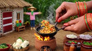 Miniature Cauliflower Fried Rice + Gobi Chilli | Dhaba Style Fried Rice | Mini Foodkey
