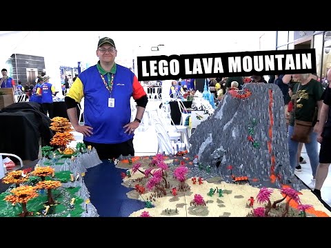 LEGO Giraffes vs Dragons Lava Mountain Battle