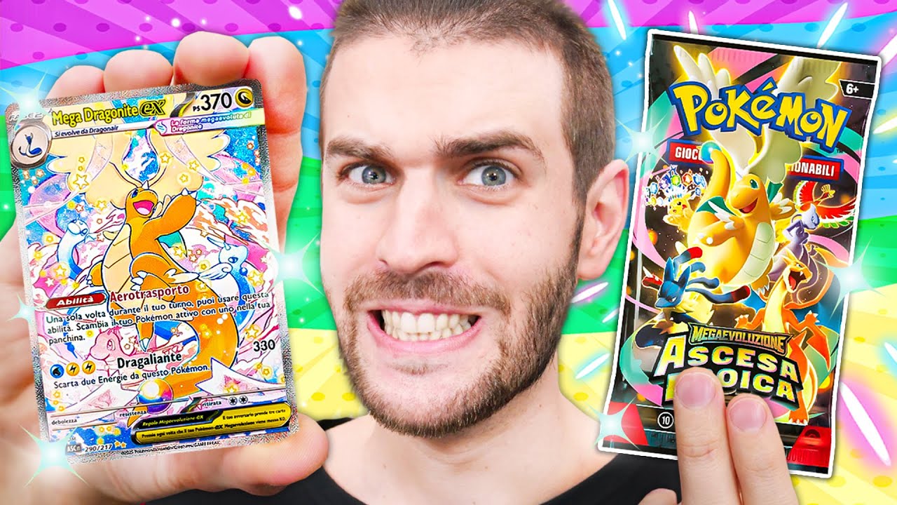 *HO TROVATO MEGA DRAGONITE ex ALTERNATIVE ART DA 500€!!!* - Apro 25 Bustine Pokemon Ascesa Eroica