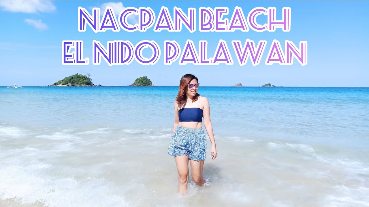 Nacpan Beach El Nido. Nagkalit-kalit Waterfalls. El Nido Palawan.