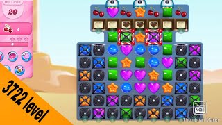 Candy crush Saga level 3722||clear all ingredients||No booster use||