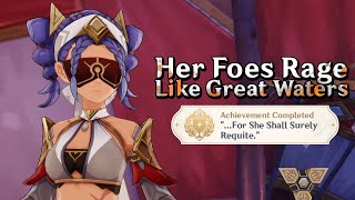 Her Foes Rage Like Great Waters  All Dialogue  for She Shall Surely Requite Achievement