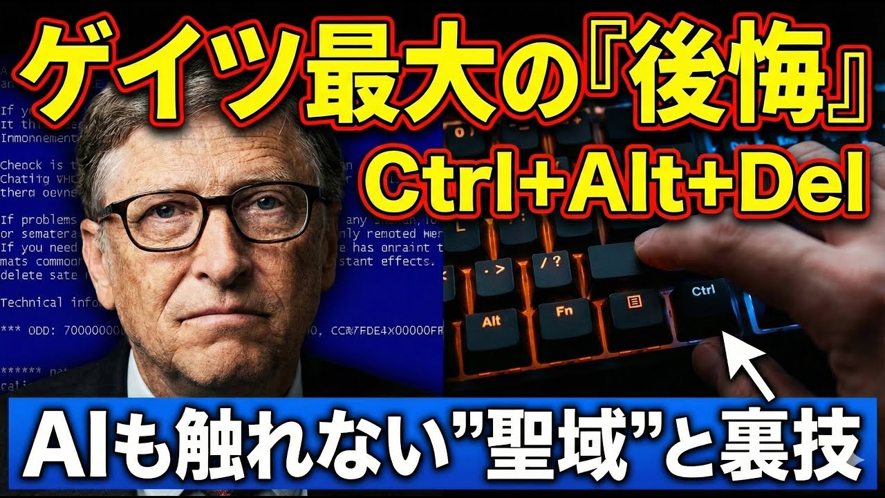 【暴露】ビル・ゲイツが「最大の間違い」と認めた「Ctrl+Alt+Del」、2026年にAIが進化しても消えない理由