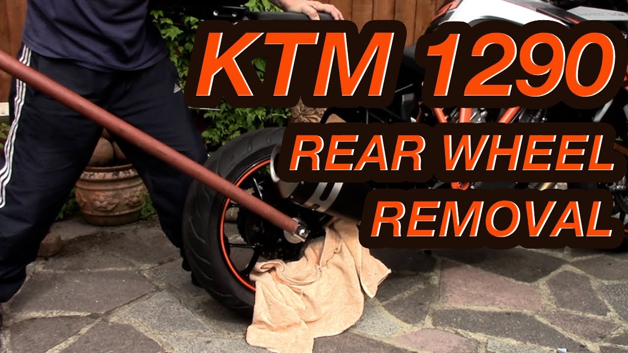 KTM 1290 REAR WHEEL REMOVAL. YouTube