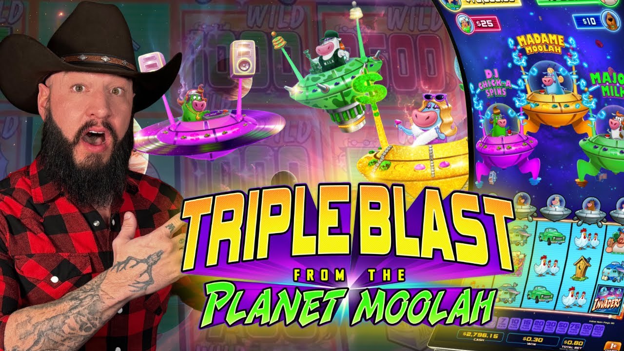 БЕЗУМНЫЙ БОНУС приносит ДЖЕКПОТ! 😱 Совершенно новый тройной взрыв от Planet Moolah! 🎰