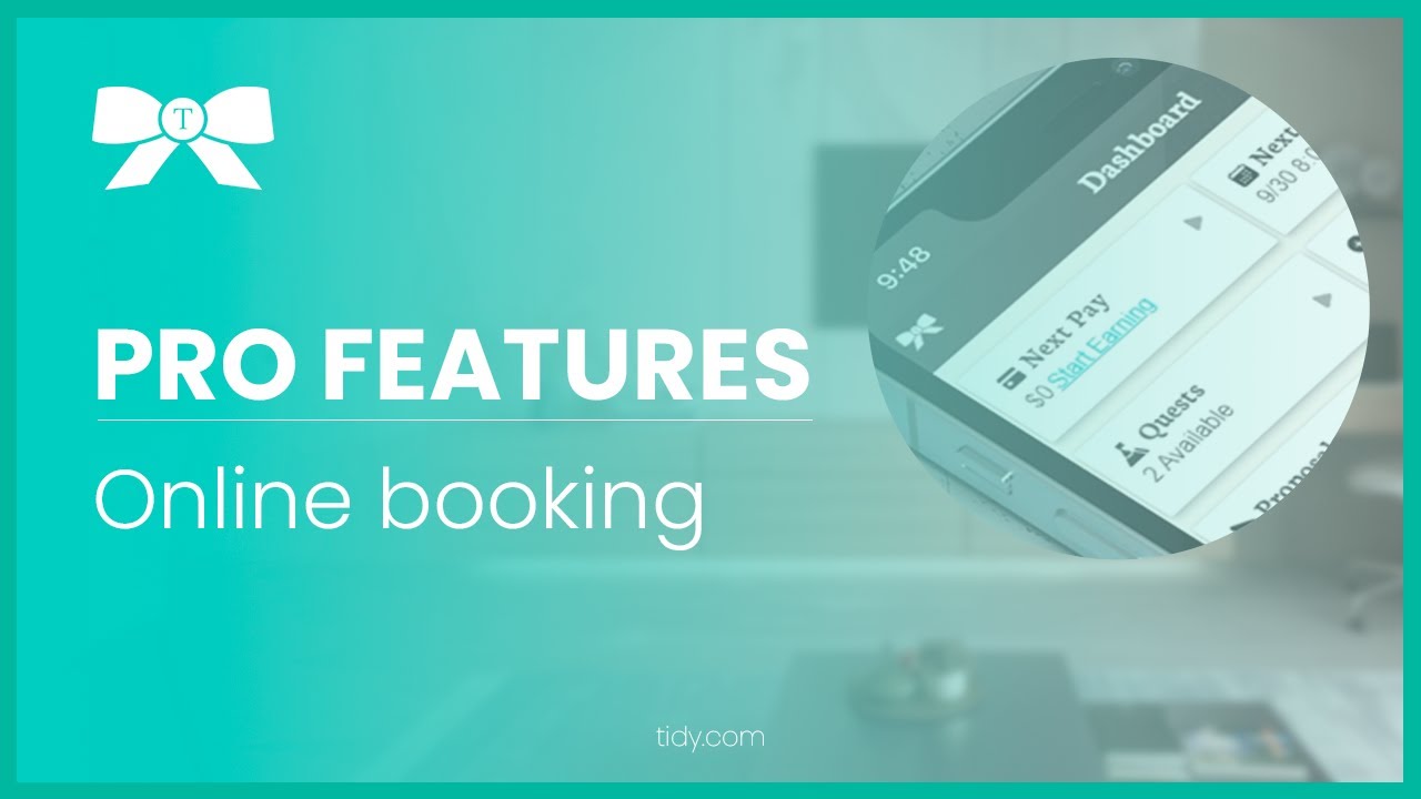 TIDY for Pros: Booking