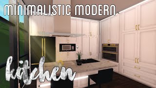 Minimalistic Modern Bloxburg Kitchen || melendezz