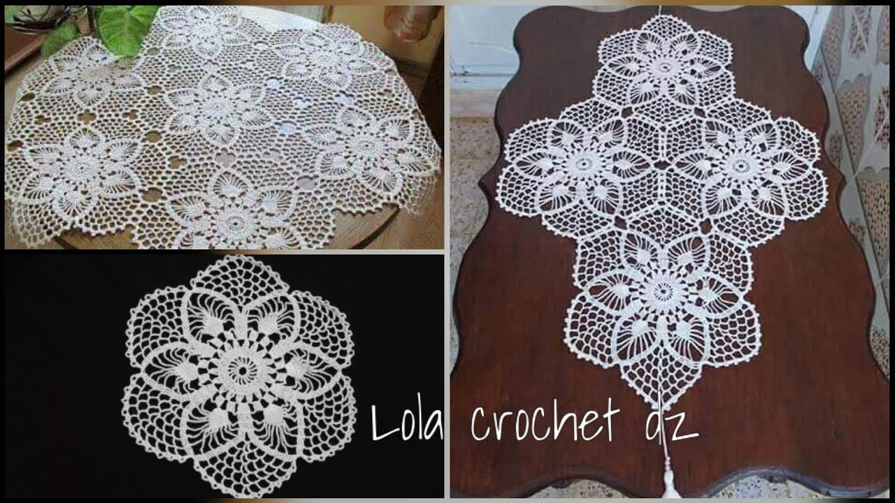 كروشيه مفرش روعة 🥰 الجزء الاول #كروشيه_جزائري