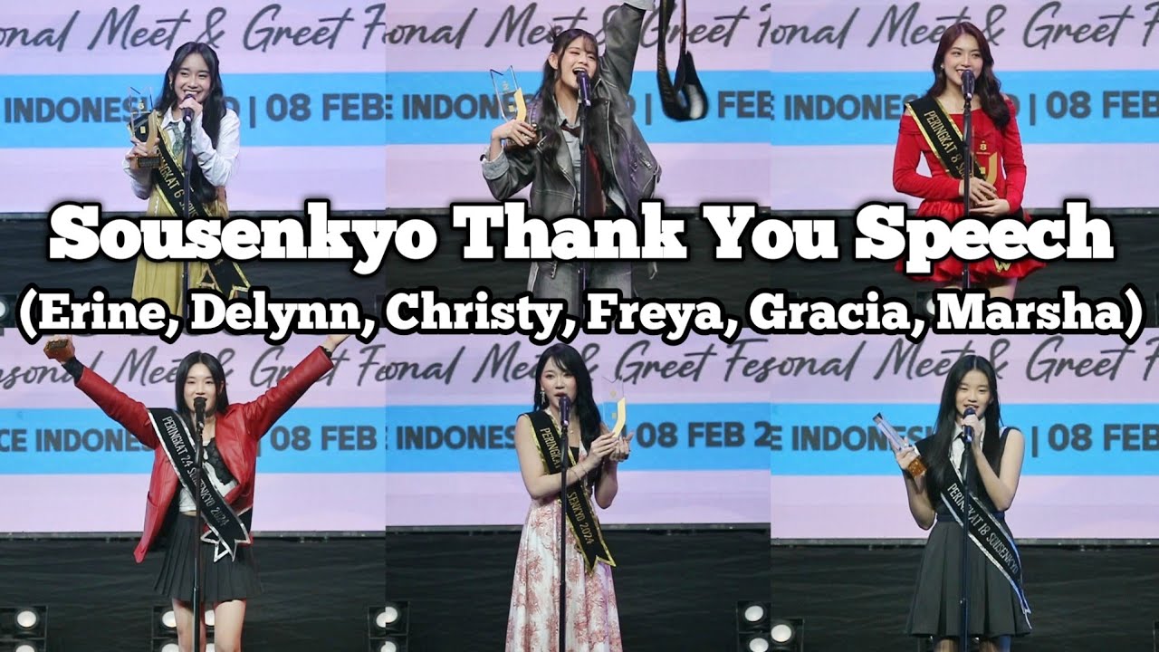 [Stage Activity] SSK Speech - Erine, Delyn, Christy, Freya, Gracia, Marsha | JKT48 26th Single MNG