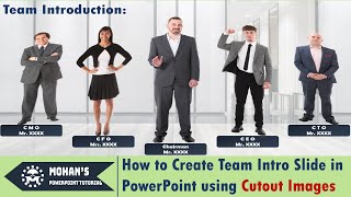 How to Create Team Introduction Slide in PowerPoint || Team Intro Template || Free Template