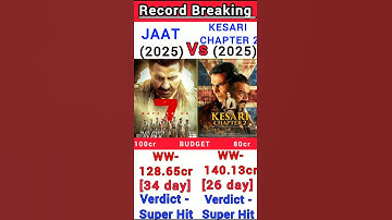 Jaat Vs Kesari Chapter 2 Box Office Collection | Jaat 34th day collection #shorts
